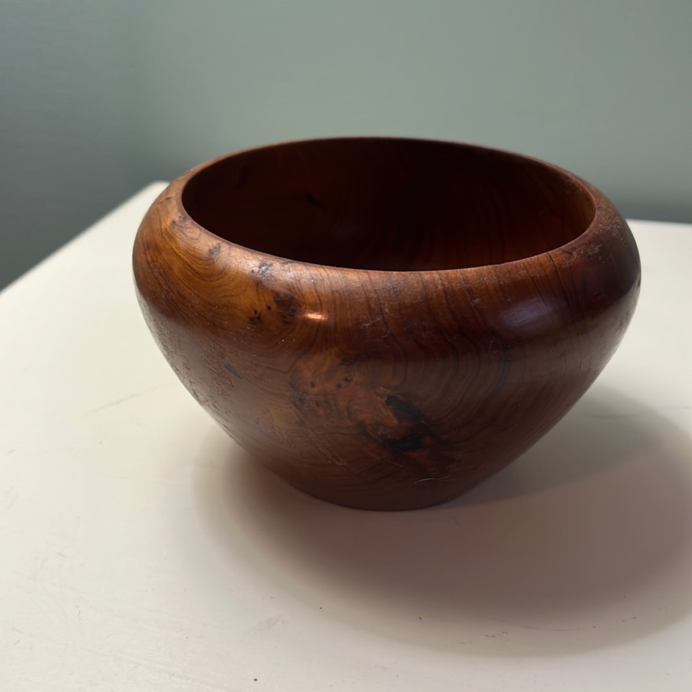 Beautiful handmade wooden bowl.
